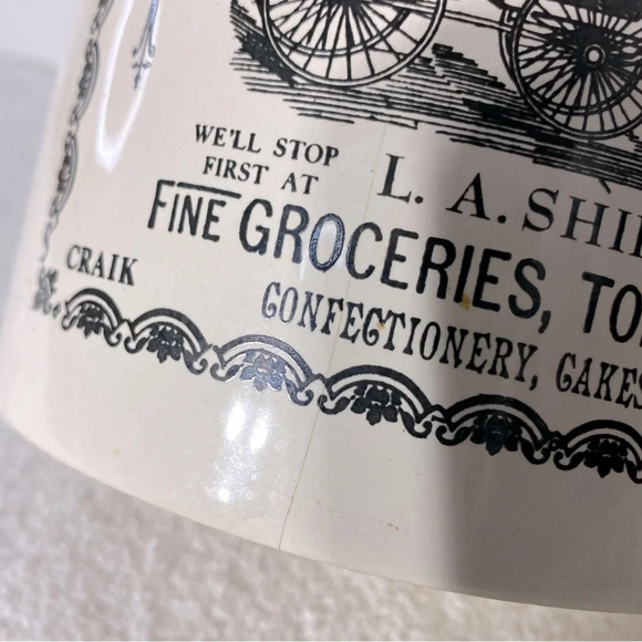 Vintage Ye Old Canadian Crockery Ceramic Abenakis Kitchen Crock Flour Canister - Picture 6 of 15